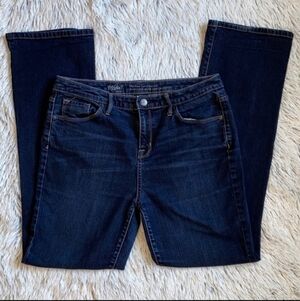 Mossimo Mid-Rise Curvy Bootcut Premium Denim Dark Blue Jeans Women's 4 S Short
